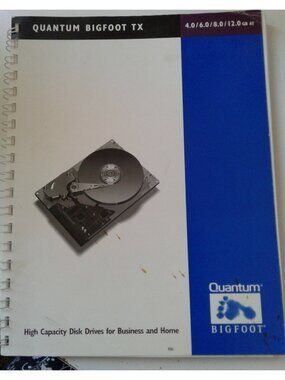 Computer Manual Quantum Bigfoot TX 4.0 / 6.0 / 8.0 / 12.0 GB AT High Capacity Di